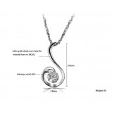 High Quality Female Phoenix Shape Platinum Plating Titanium Necklace 