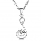Quality and Quantity Assured Female Platinum Plating Titanium Necklace With Diamond