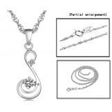 Quality and Quantity Assured Female Platinum Plating Titanium Necklace With Diamond