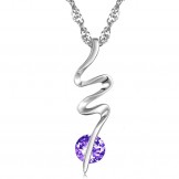 Well-known for Its Fine Quality Female Platinum Plating Titanium Necklace With Diamond
