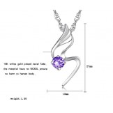 Reliable Quality Female Platinum Plating Titanium Necklace With Diamond