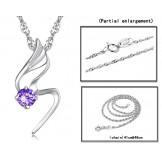 Reliable Quality Female Platinum Plating Titanium Necklace With Diamond