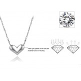 Excellent Quality Female Sweetheart Platinum Plating Titanium Necklace 