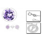 Wide Varieties Female Platinum Plating Titanium Necklace With Diamond