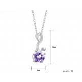 Wide Varieties Female Platinum Plating Titanium Necklace With Diamond