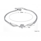 The King of Quantity Female Platinum Plating Titanium Anklet 
