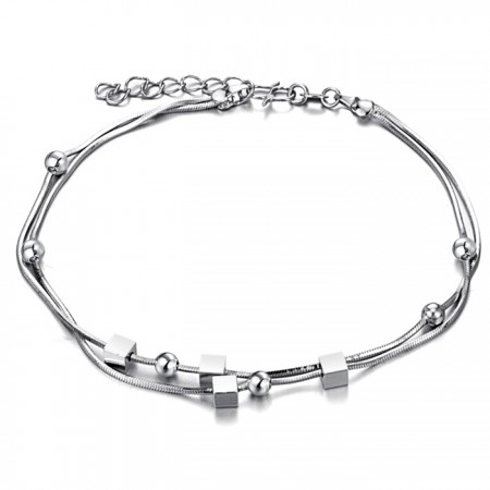 Reliable Reputation Female Platinum Plating Titanium Anklet 