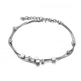 Reliable Reputation Female Platinum Plating Titanium Anklet 