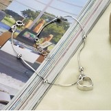 The Queen of Quality Female Sweetheart Platinum Plating Titanium Anklet 
