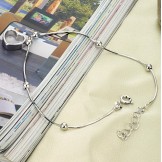 The Queen of Quality Female Sweetheart Platinum Plating Titanium Anklet 