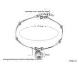 The Queen of Quality Female Sweetheart Platinum Plating Titanium Anklet 