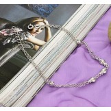 Excellent Quality Female Fish Shape Platinum Plating Titanium Anklet 