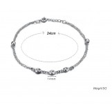 Excellent Quality Female Fish Shape Platinum Plating Titanium Anklet 