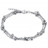 Wide Varieties Female Platinum Plating Titanium Anklet 