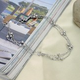 Wide Varieties Female Platinum Plating Titanium Anklet 