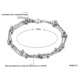 Wide Varieties Female Platinum Plating Titanium Anklet 