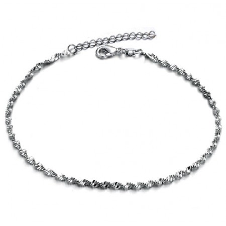 World-wide Renown Female Platinum Plating Titanium Anklet