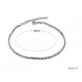 World-wide Renown Female Platinum Plating Titanium Anklet