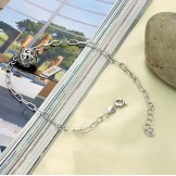 Quality and Quantity Assured Female Hollow Ball Shape Platinum Plating Titanium Anklet 