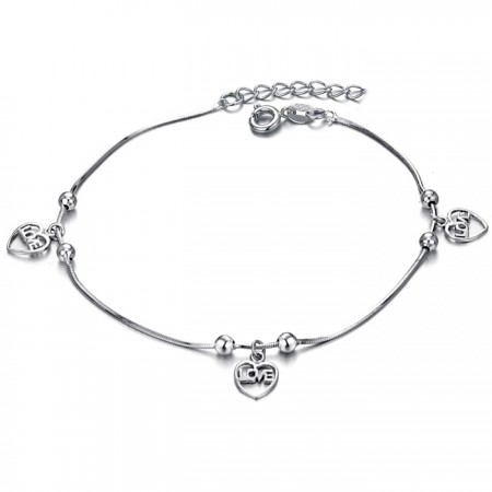 Wide Varieties Female Platinum Plating Titanium Anklet 
