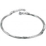 Stable Quality Female Snake Platinum Plating Titanium Anklet 