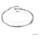 Stable Quality Female Snake Platinum Plating Titanium Anklet 