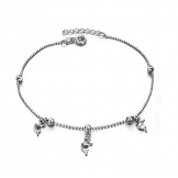 High Quality Female Dolphin Shape Platinum Plating Titanium Anklet  