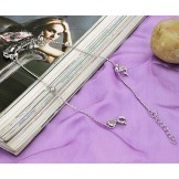 High Quality Female Dolphin Shape Platinum Plating Titanium Anklet  