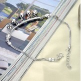 Quality and Quantity Assured Female Bell Shape Platinum Plating Titanium Anklet 