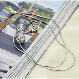 Complete in Specifications Female Hollow Ball Shape Platinum Plating Titanium Anklet 