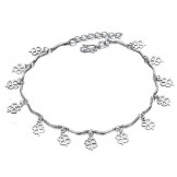 Quality and Quantity Assured Female Clover Shape Platinum Plating Titanium Anklet 