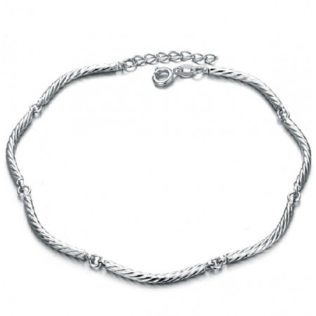 Excellent Quality Female Roll Type Platinum Plating Titanium Anklet 