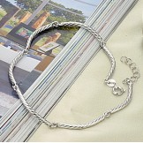 Excellent Quality Female Roll Type Platinum Plating Titanium Anklet 