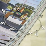 Wide Varieties Female Fillet Shape Platinum Plating Titanium Anklet 