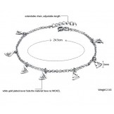 Wide Varieties Female Fillet Shape Platinum Plating Titanium Anklet 