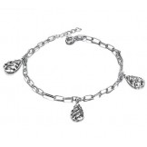Superior Quality Female Hollow Platinum Plating Titanium Anklet 