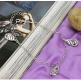 Superior Quality Female Hollow Platinum Plating Titanium Anklet 