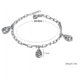 Superior Quality Female Hollow Platinum Plating Titanium Anklet 