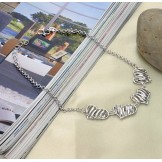 Excellent Quality Female Hollow Sweetheart Platinum Plating Titanium Anklet