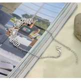 Excellent Quality Female Hollow Sweetheart Platinum Plating Titanium Anklet