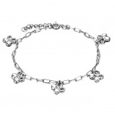 The Queen of Quality Female Clover Shape Platinum Plating Titanium Anklet 