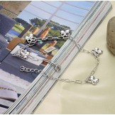 The Queen of Quality Female Clover Shape Platinum Plating Titanium Anklet 