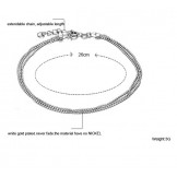 High Quality Female Platinum Plating Titanium Anklet With Beads