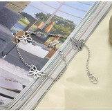Quality and Quantity Assured Female Butterfly Pattern Platinum Plating Titanium Anklet