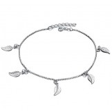Excellent Quality Female Leaf Shape Platinum Plating Titanium Anklet 