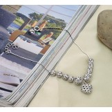 to Enjoy High Reputation at Home and Abroad Female Hollow Platinum Plating Titanium Anklet 