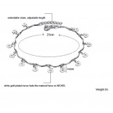 to Have a Long Story Female Platinum Plating Titanium Anklet 