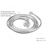 Complete in Specifications Female Snake Platinum Plating Titanium Chain 