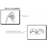 Stable Quality Female Platinum Plating Titanium Earrings With Rhinestone