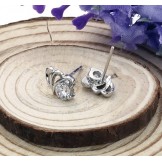 Selling Well all over the World Female Sweetheart Platinum Plating Titanium Earrings 